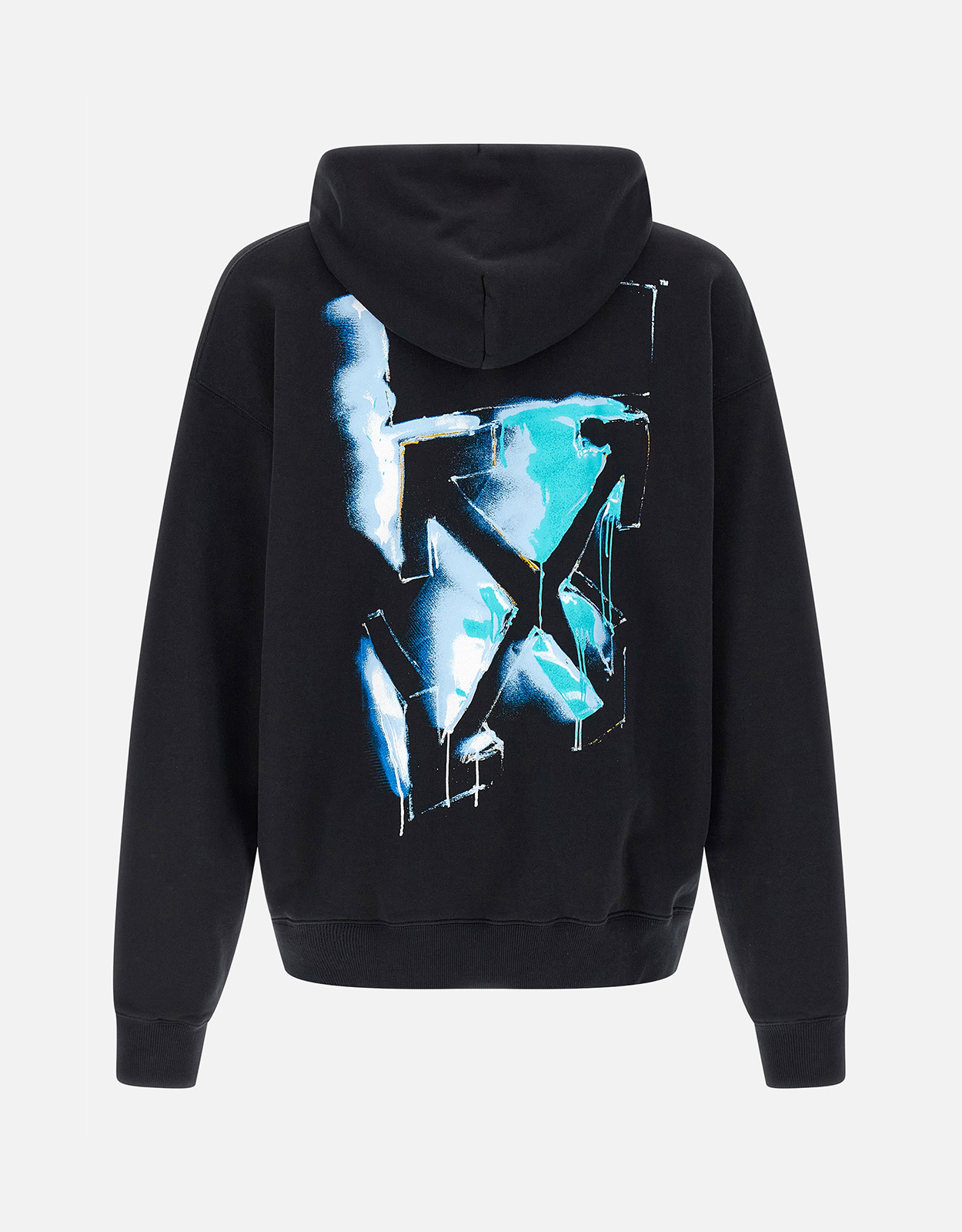 Off-White メンズスプレーアロウコットンオーバーサイズフーディ