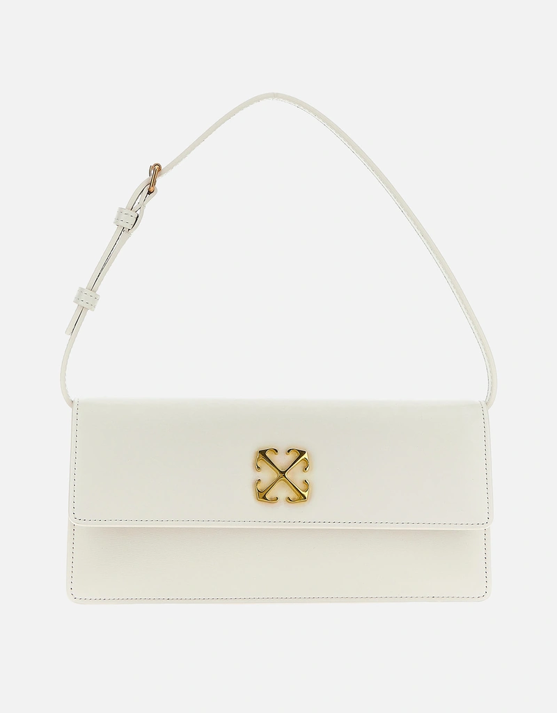 【美品】Off-White オフホワイト Jitney 2.0 ショルダー Off-White - オフホワイト Jitney 2WAYレザーショルダーバッグ メンズ