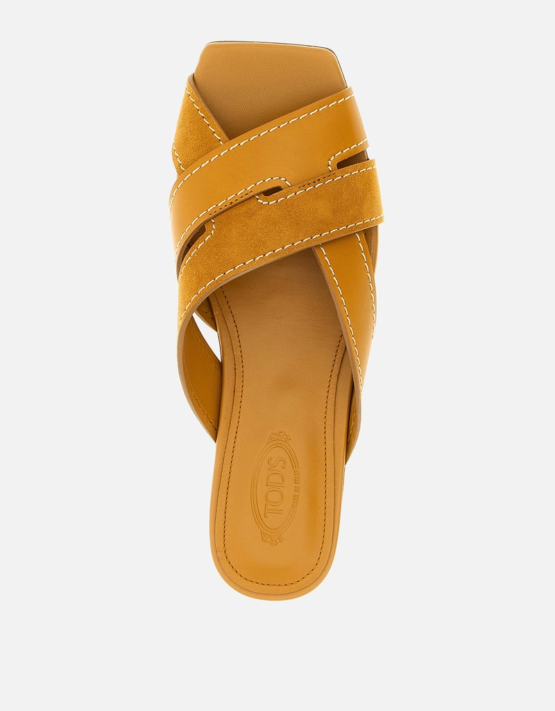 Tod's スムースレザー And スエード サンダル () IFCHIC.COM