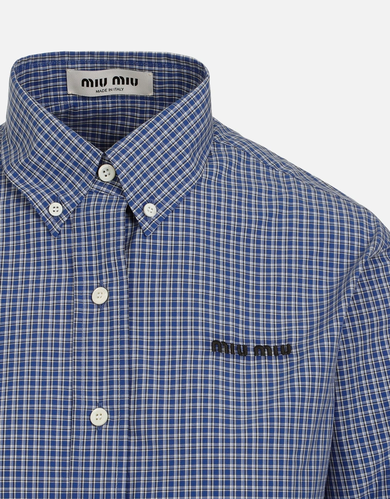 Miu Miu チェックコットンシャツ (すべての新品) IFCHIC.COM