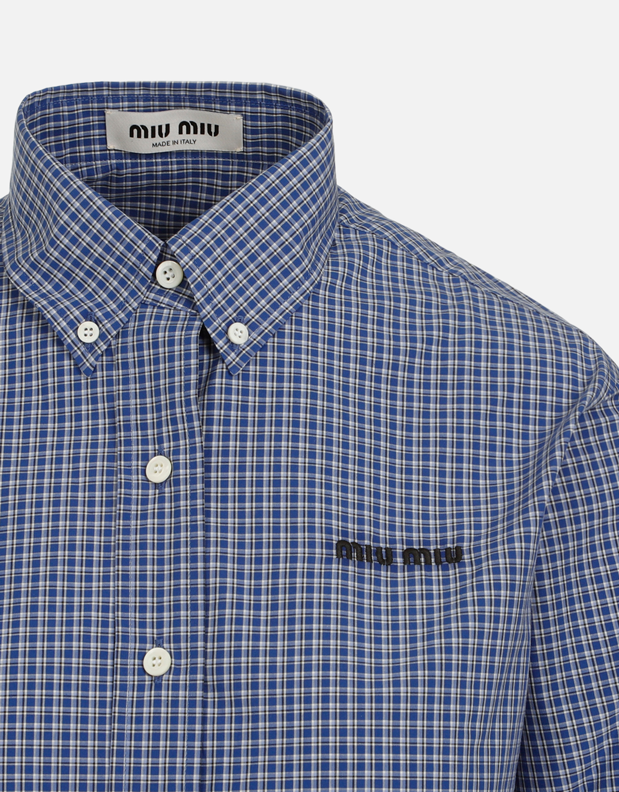 Miu Miu チェックコットンシャツ (すべての新品) IFCHIC.COM