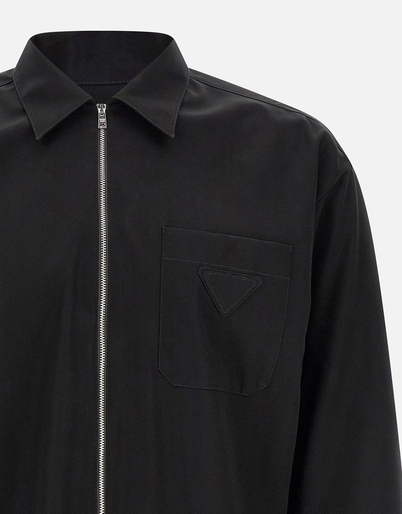 プラダ メンズシャツ Prada メンズコットンルーズフィットジッパーシャツ (すべての新品