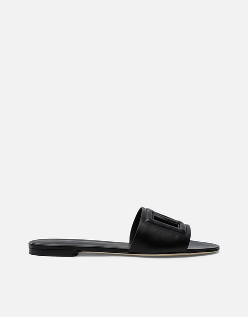 Dolce & Gabbana カーフスキン ロゴスライドサンダル () IFCHIC.COM