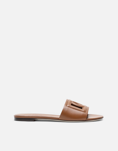 Dolce & Gabbana カーフスキン ロゴスライドサンダル () IFCHIC.COM