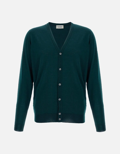 JOHN SMEDLEY メンズ Petworth ウール カーディガン (すべての新品