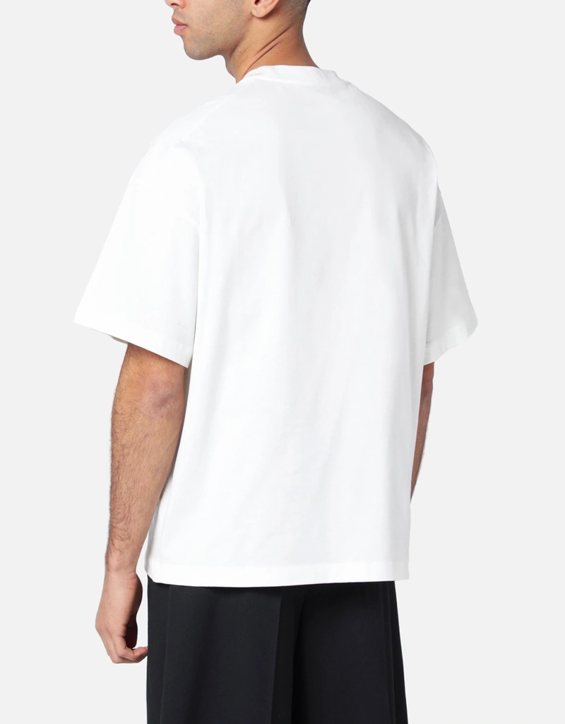 Jil Sander メンズ ホワイト ボクシー コットンTシャツ (シャツ