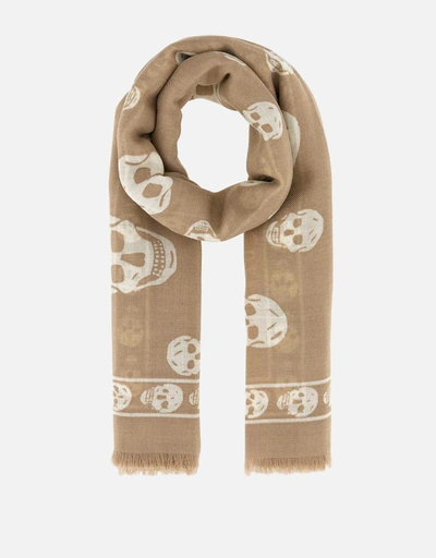 Alexander McQueen プリントシフォンスカーフ () IFCHIC.COM