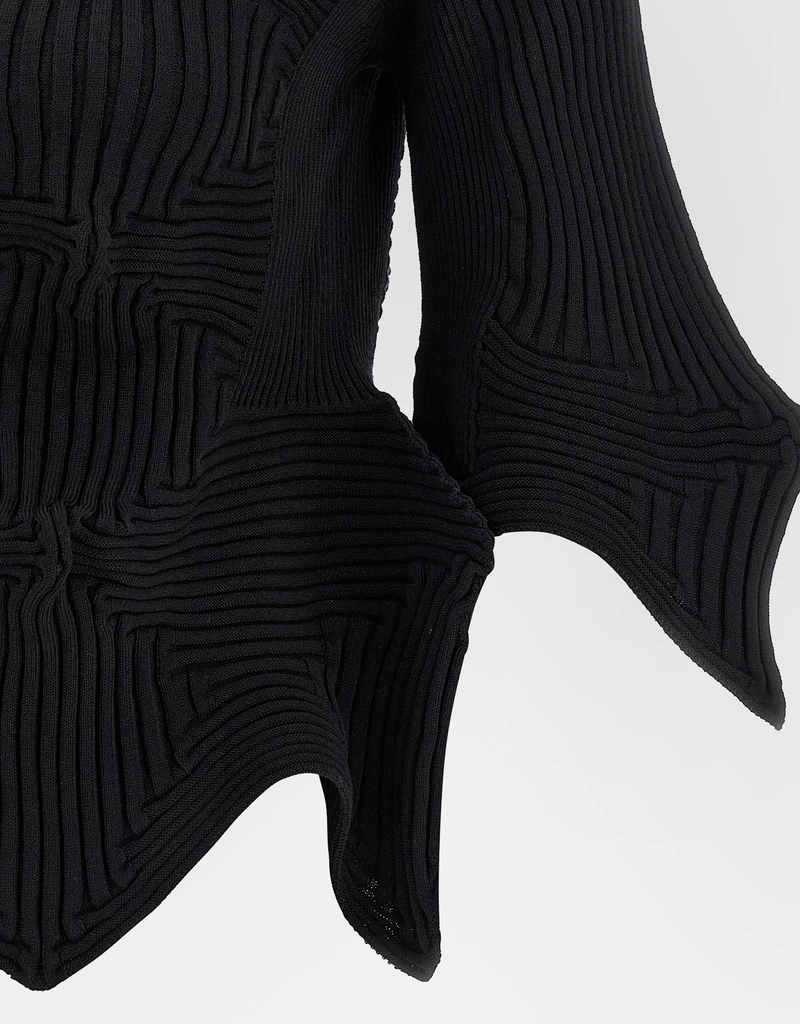 Issey Miyake Linkage ニット クロップド トップ (すべての新品