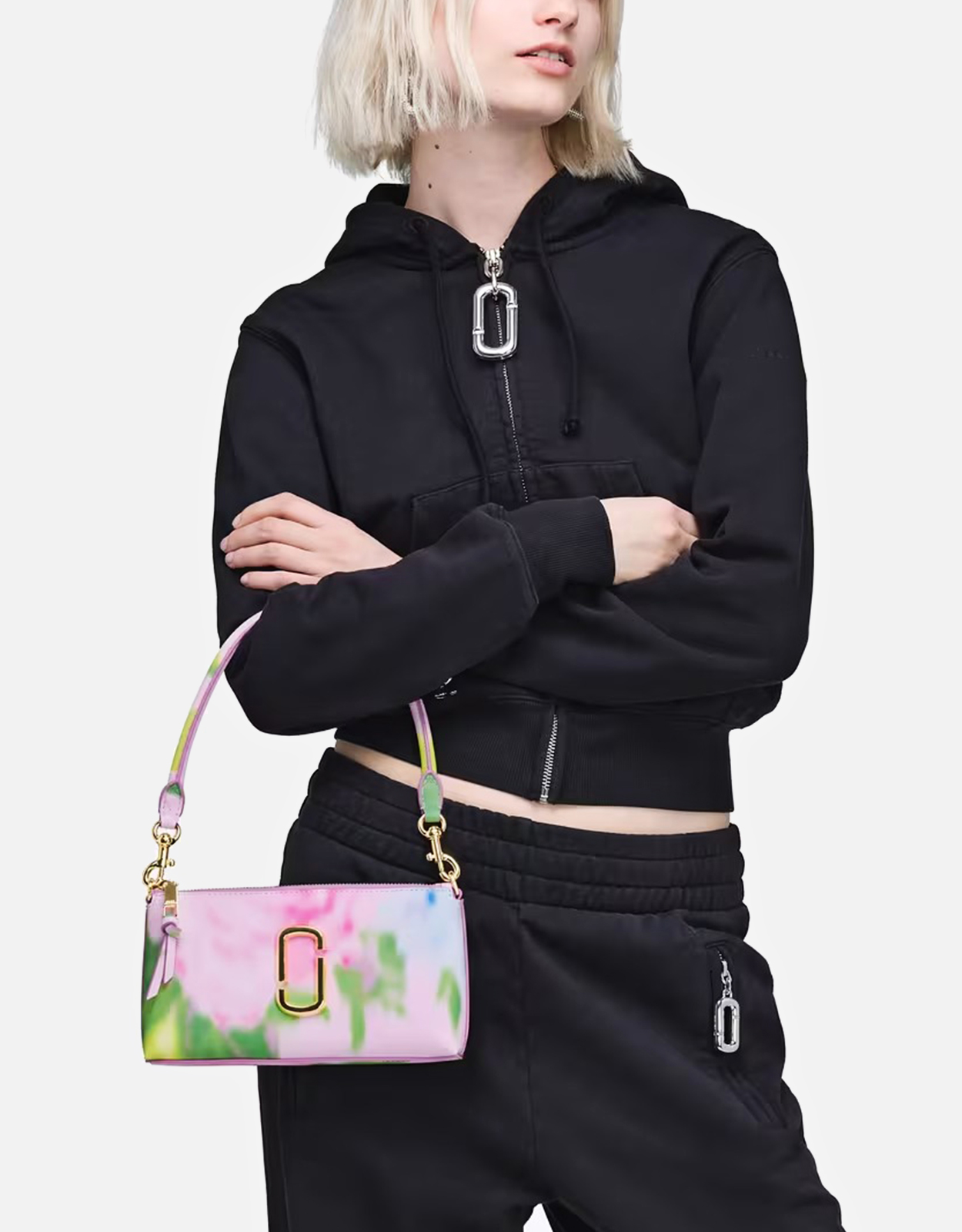 Marc Jacobs スナップショットフローラルプリントレザーショルダー Marc Jacobs スナップショットフローラルプリントレザーショルダー