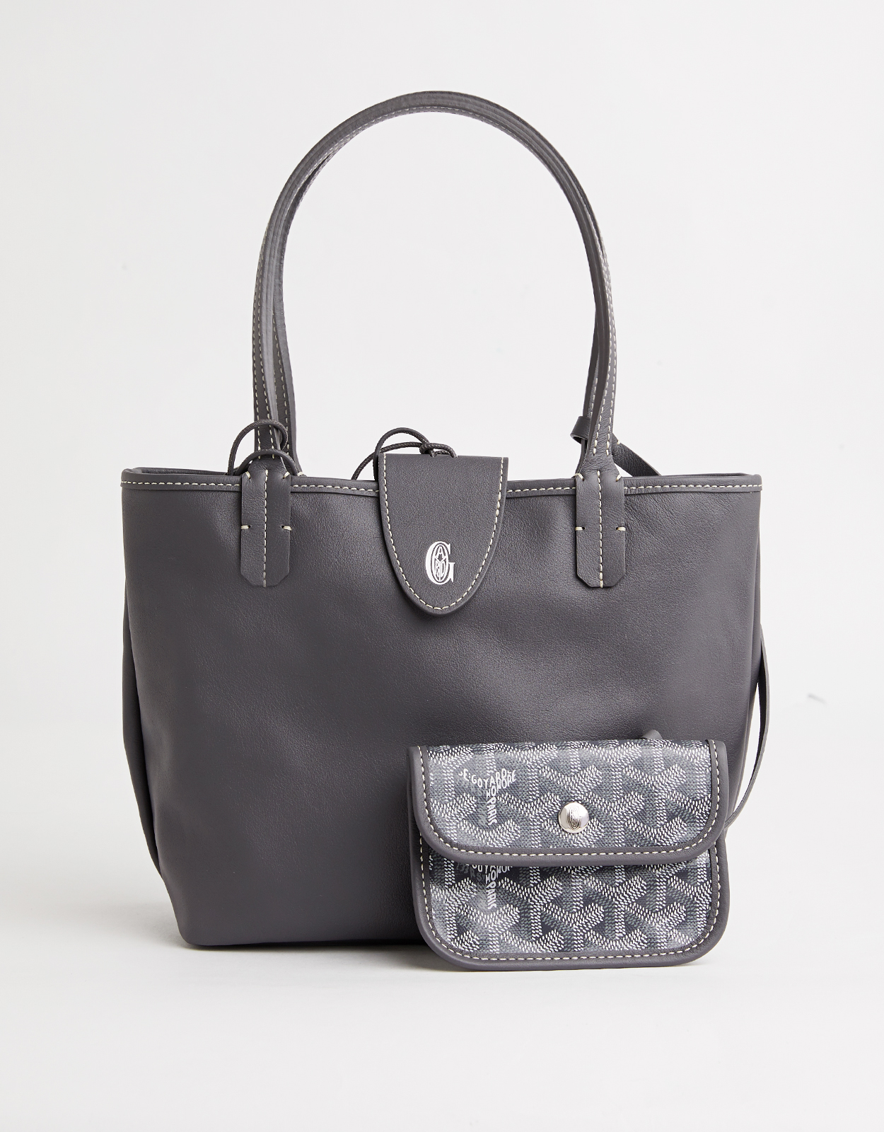 Goyard Anjou Mini Calfskin And Canvas Tote Bag (トートバッグ