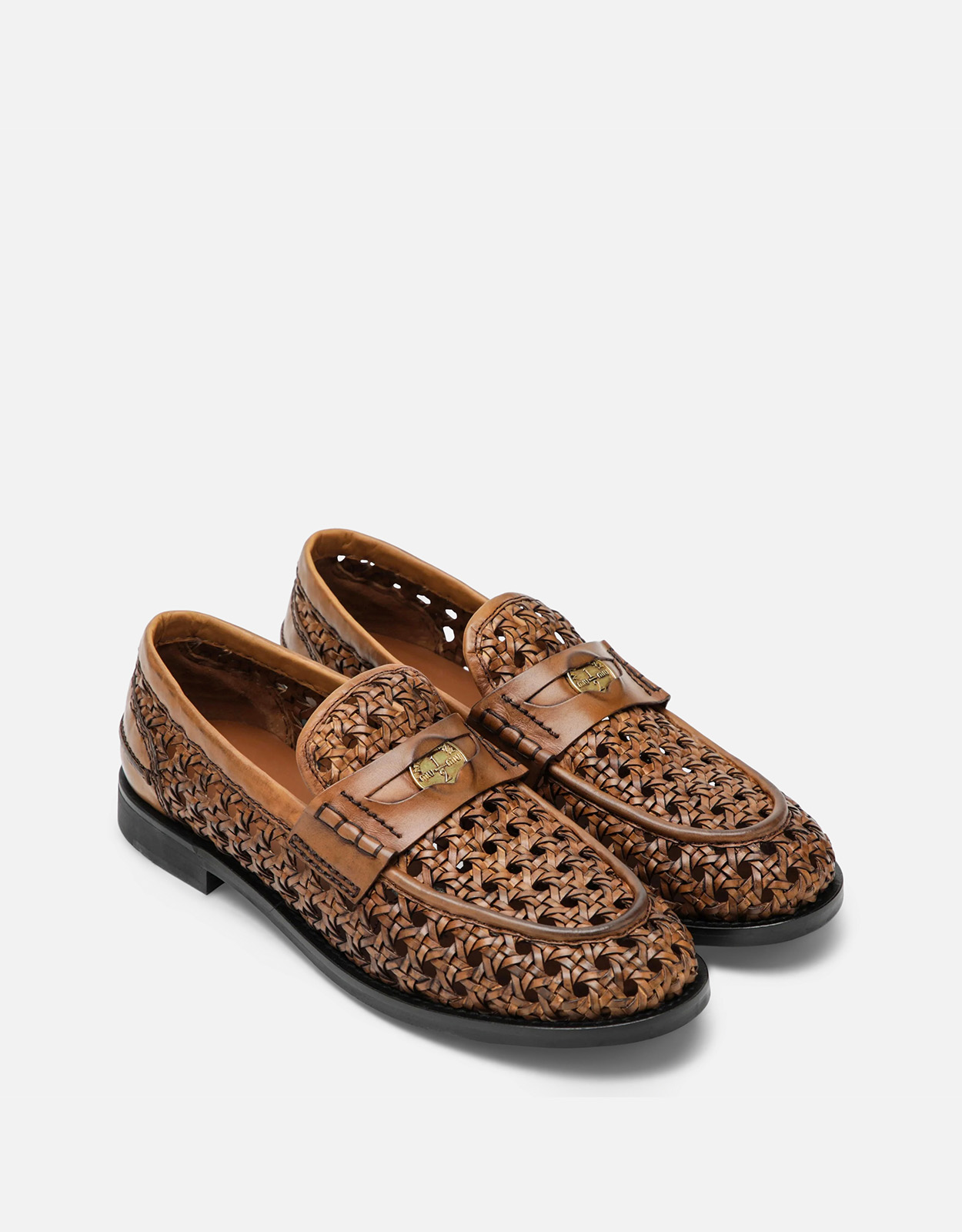 Miu Miu 編み込みレザー ローファー (すべての新品) IFCHIC.COM