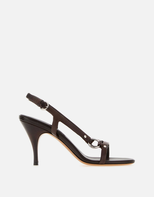 kyu MIU MIU ブラウンレザー ミュール サボサンダル Miu Miu ブラウン レザー サンダル () IFCHIC.COM