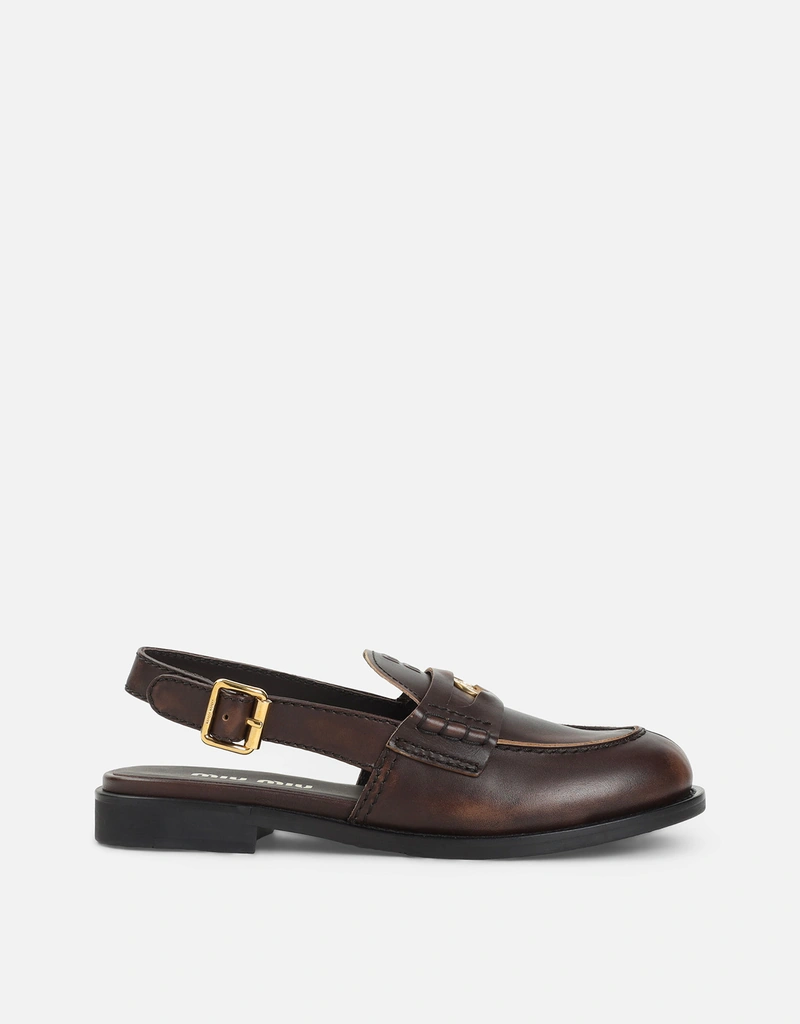 Miu Miu レザー ローファー (すべての新品) IFCHIC.COM
