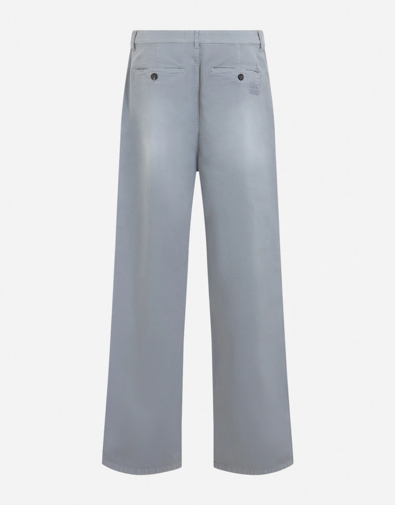 Miu Miu ガーメントダイ ツイル パンツ (すべての新品) IFCHIC.COM