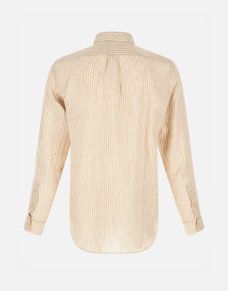 ✨極美品✨POLO RALPH LAUREN 現行タグ ストライプ リネンシャツ Polo Ralph Lauren メンズ ストライプ リネン シャツ (すべての新品