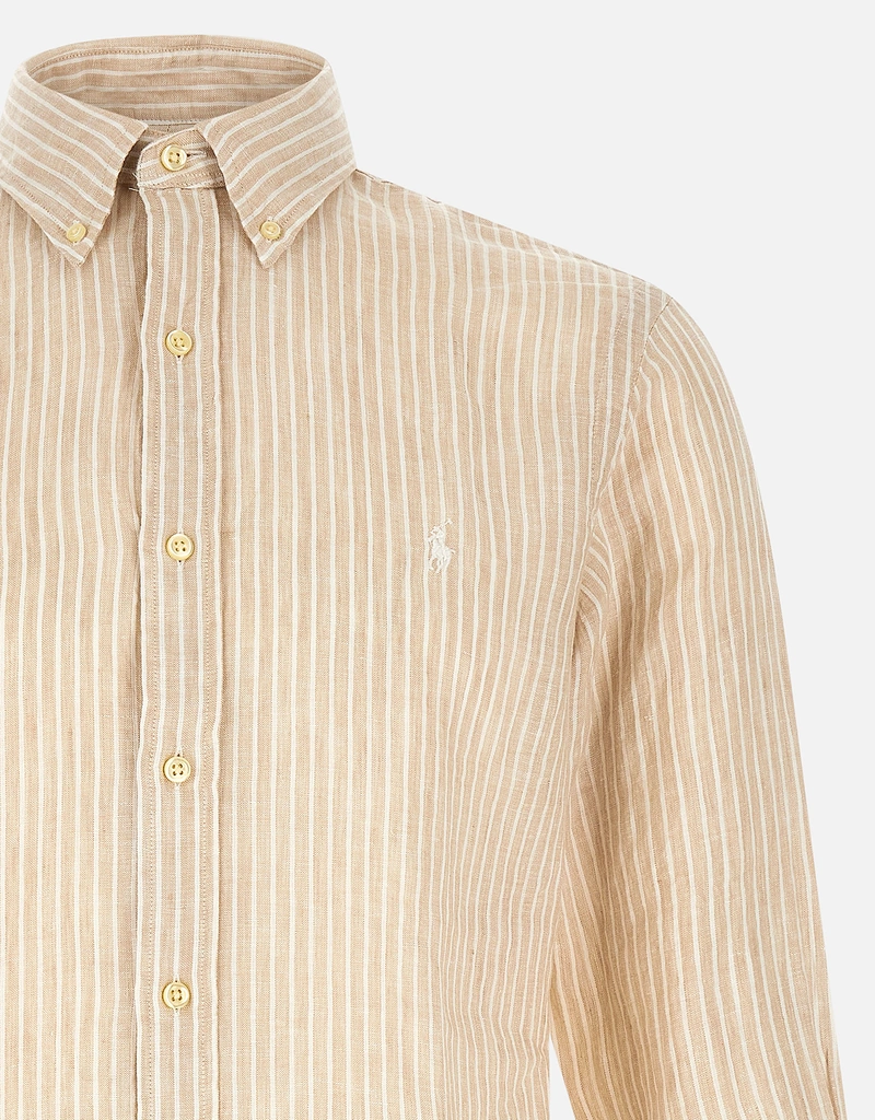 Polo Ralph Lauren メンズ ストライプ リネン シャツ (すべての新品