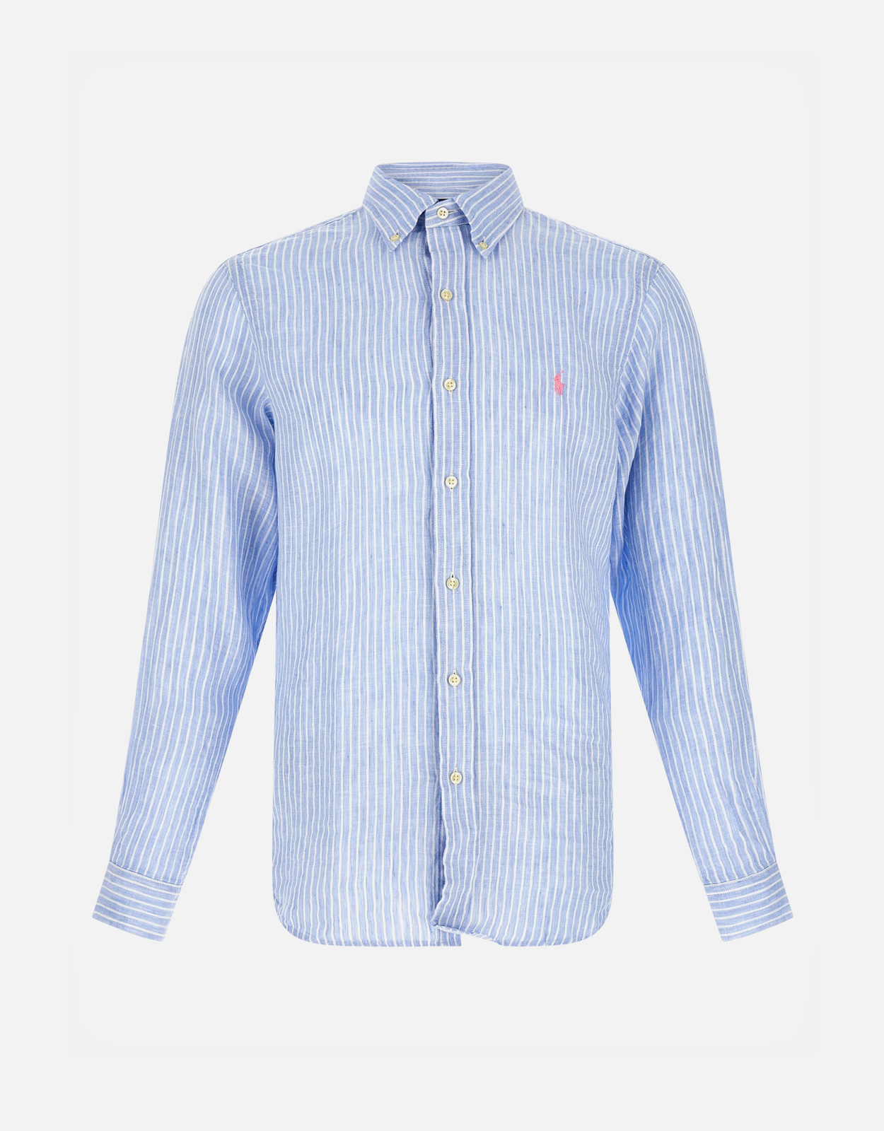 Polo Ralph Lauren メンズ ストライプ リネン ボタンダウン シャツ