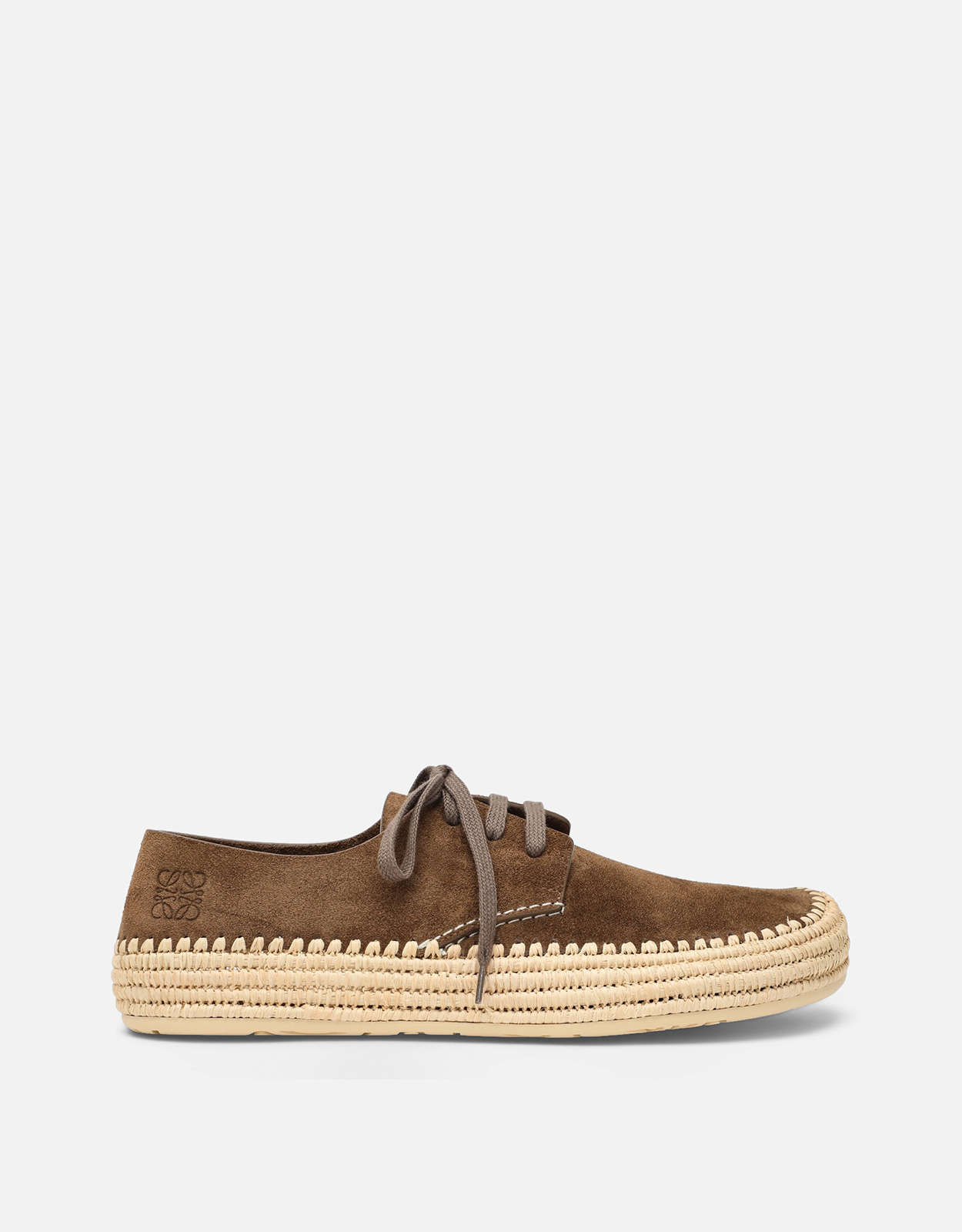 Loewe Men's Suede And Raffia Rio Lace-Up Shoes () IFCHIC.COM