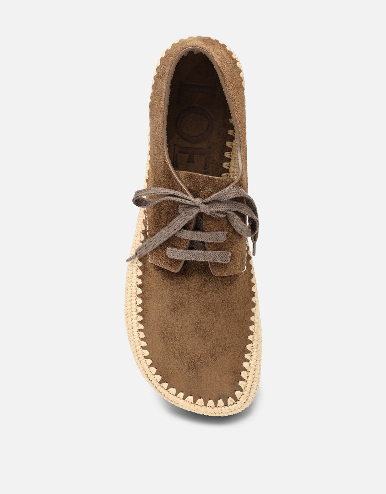 Loewe Men's Suede And Raffia Rio Lace-Up Shoes () IFCHIC.COM