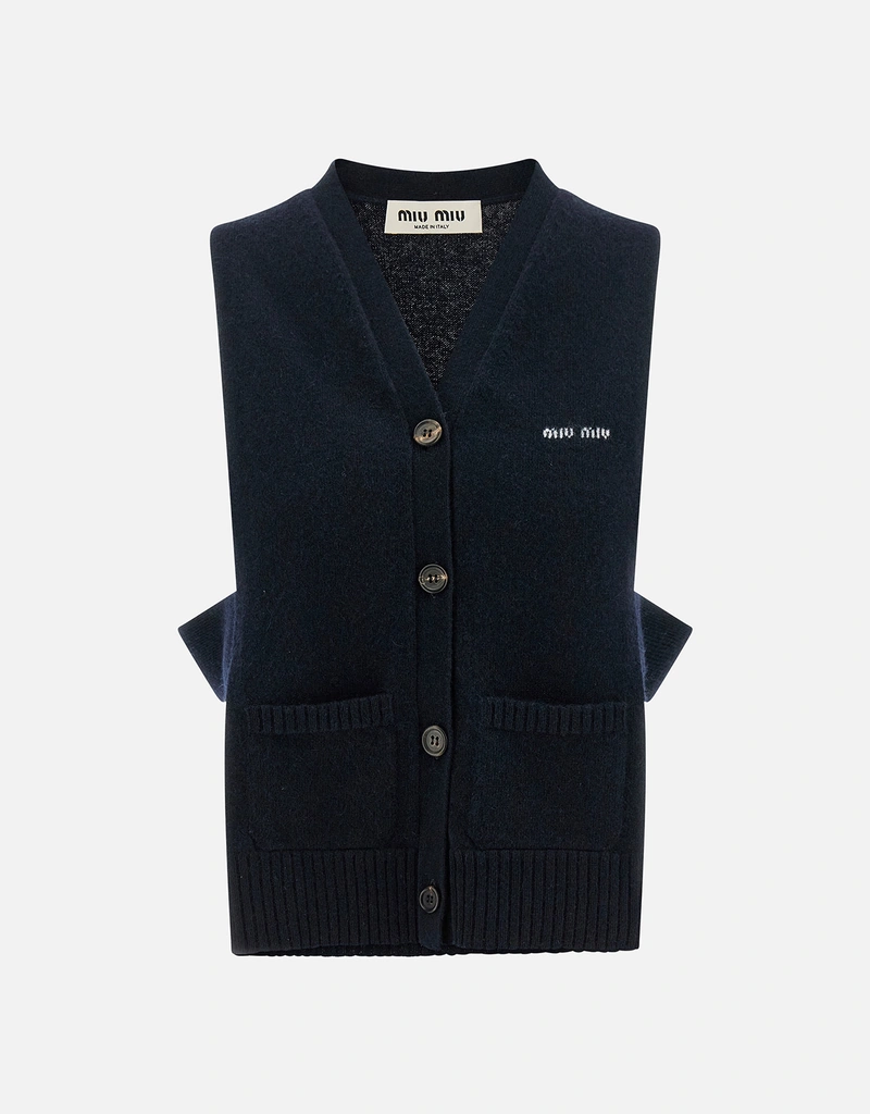 Miu Miu カシミヤ カーディガン ベスト (すべての新品) IFCHIC.COM