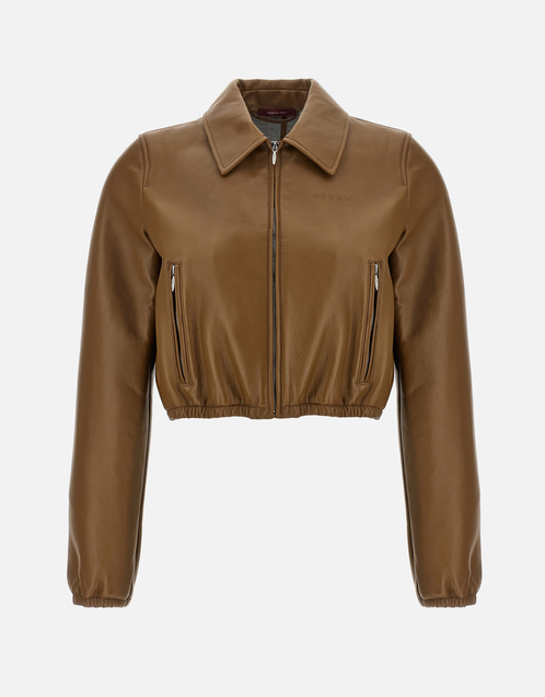 Gucci クロップド レザー ジャケット (すべての新品) IFCHIC.COM