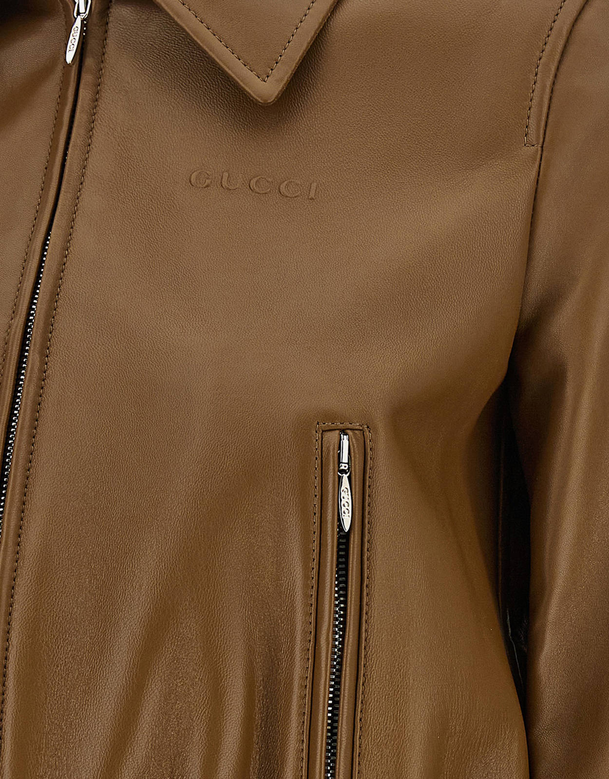 Gucci クロップド レザー ジャケット (すべての新品) IFCHIC.COM