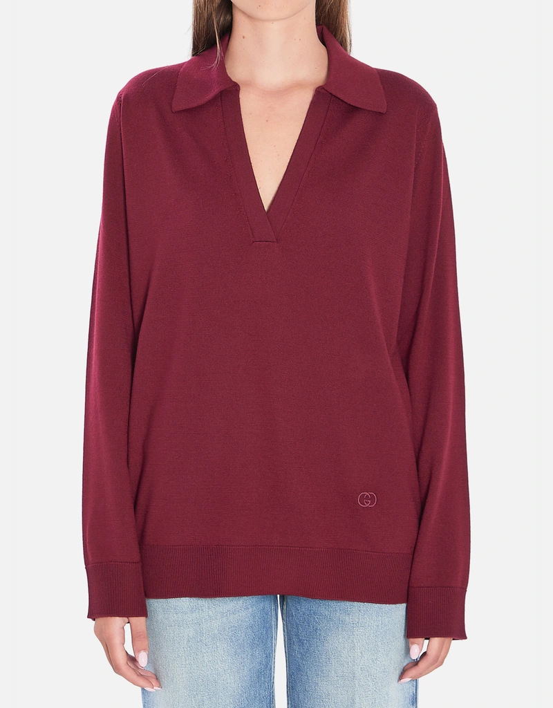 GUCCI ポロニット Gucci ウールポロセーター (ニットウェア) IFCHIC.COM