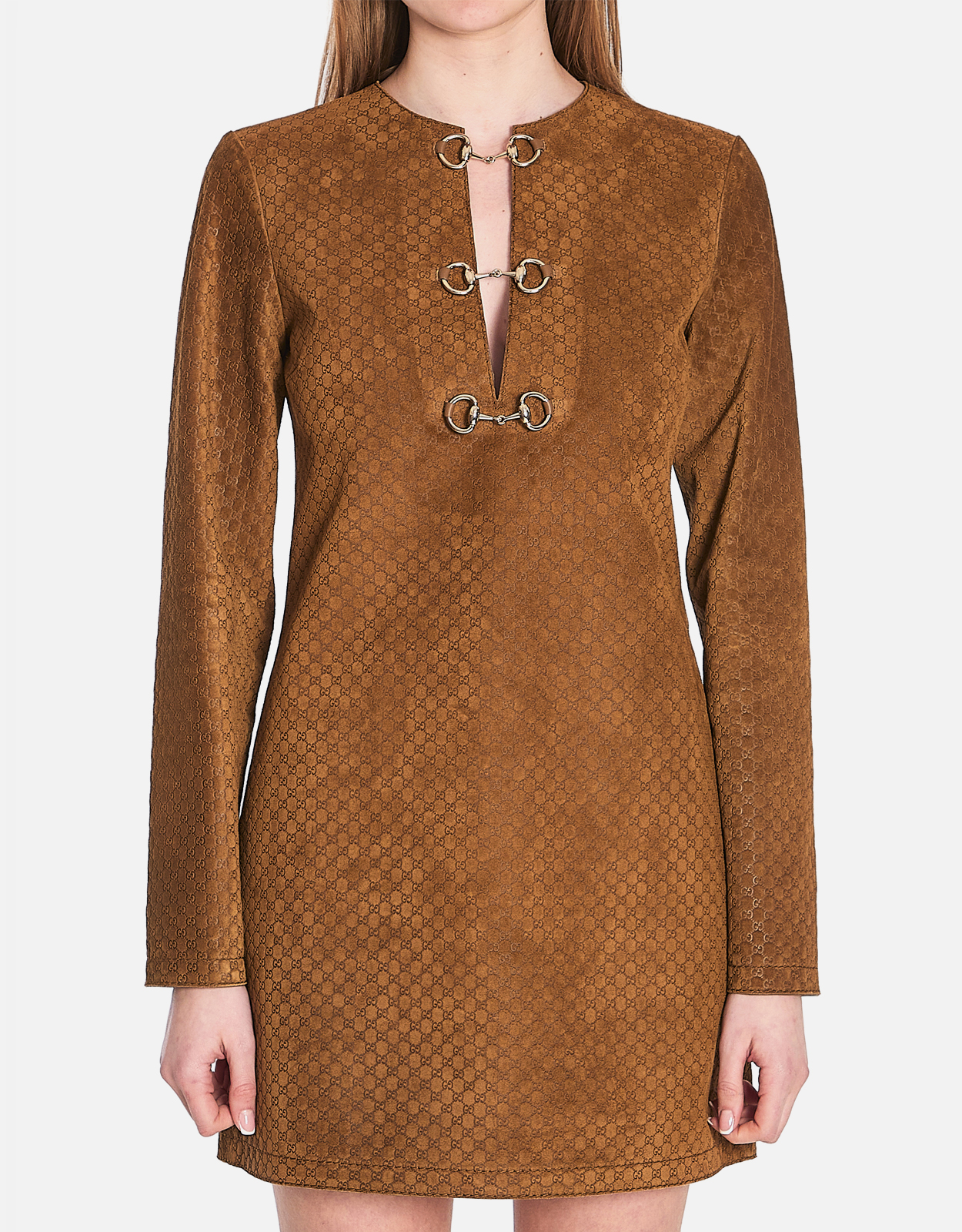 Gucci GG スエード ミニ ドレス (ドレス) IFCHIC.COM