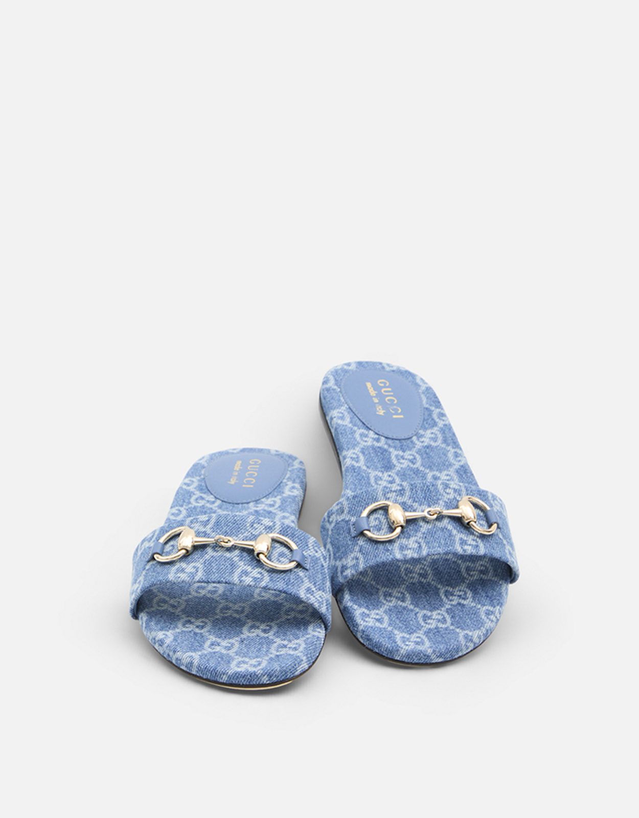 Gucci GG デニム ホースビット スライド サンダル (サンダル,スリッパ