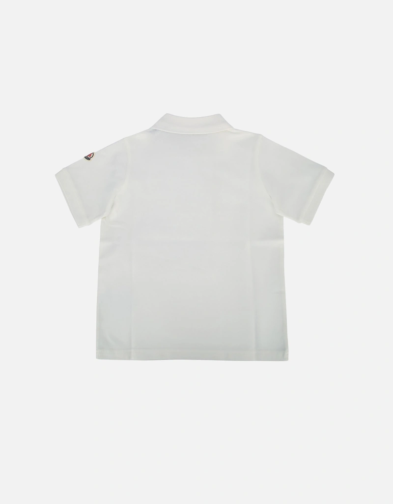 Moncler Kids キッズ コットンピケ トリコロールトリム ポロシャツ