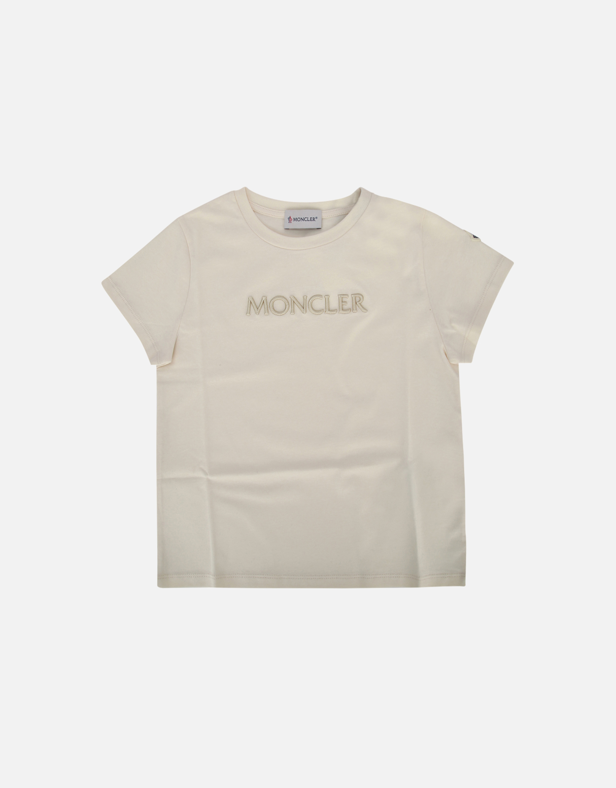 Moncler Kids コットン 刺繍 Logo Tシャツ (すべての新品) IFCHIC.COM