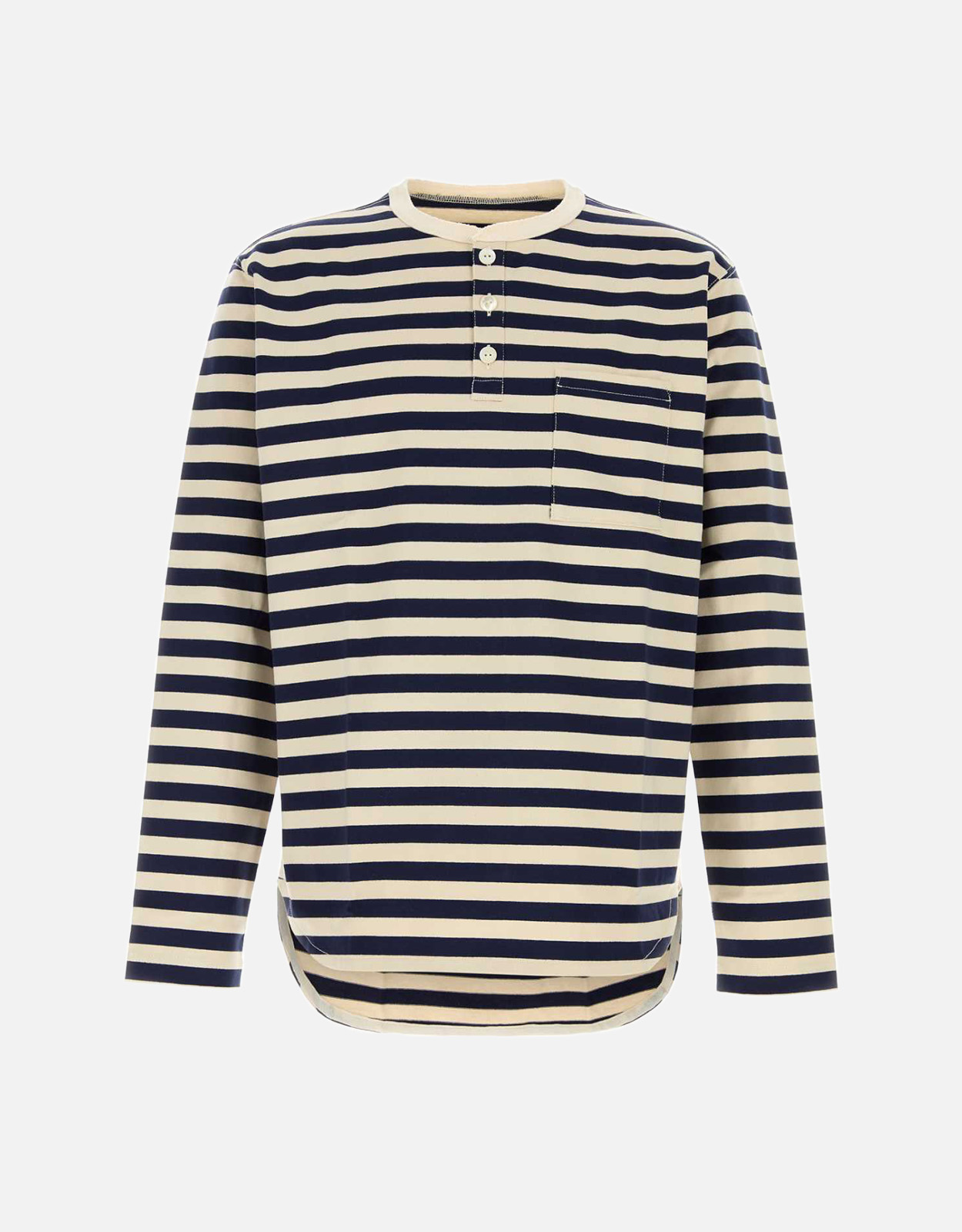 トップス Junya Watanabe Striped off-sholder T JUNYA WATANABE Men's Embroidered Cotton Oversize T-Shirt (All New