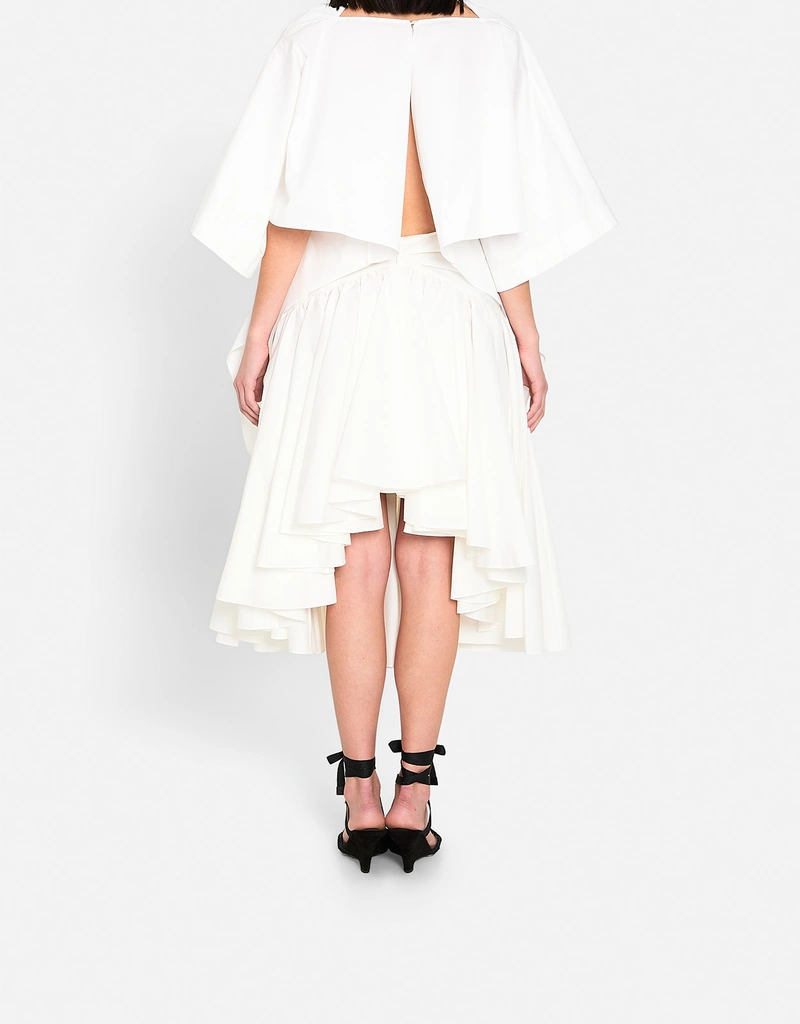 jacquemus the moisson cotton dress Moisson Open-Back Midi Dress White / wrtwfr_FR 34
