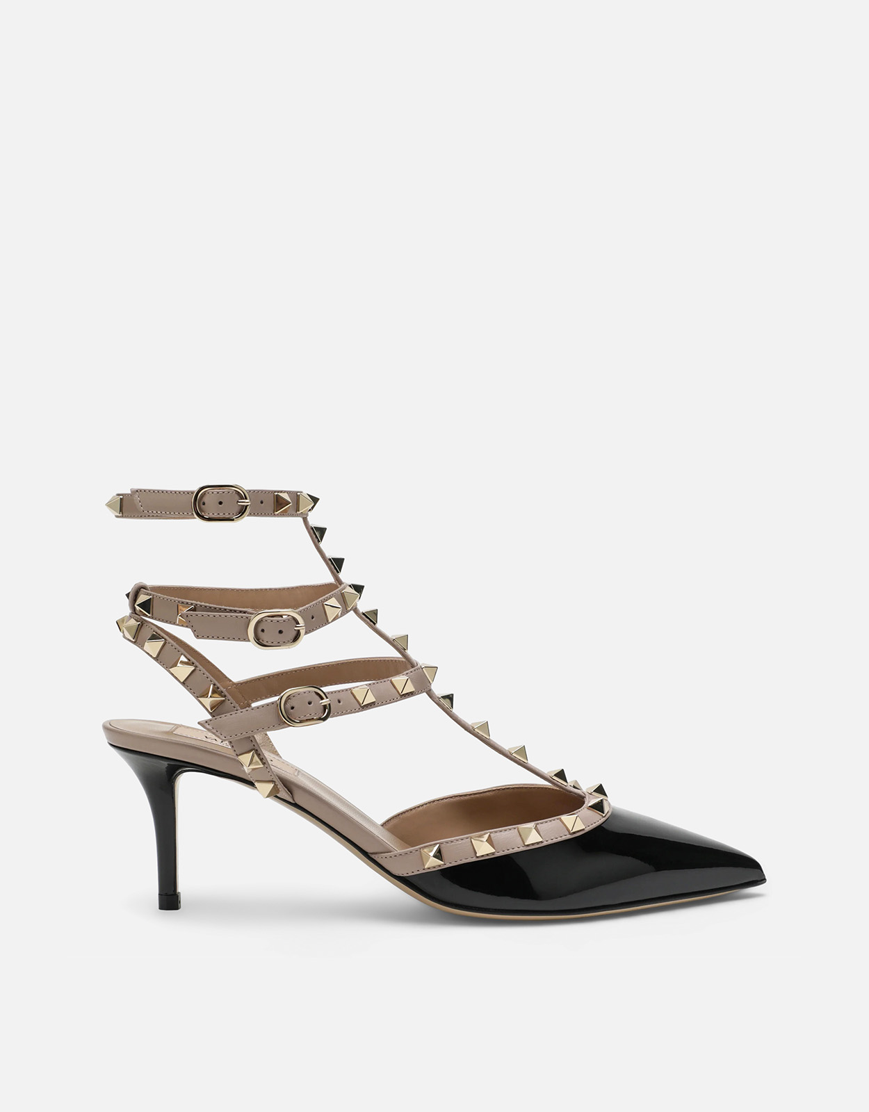 Valentino Garavani Rockstud パテントレザー アンクルストラップ