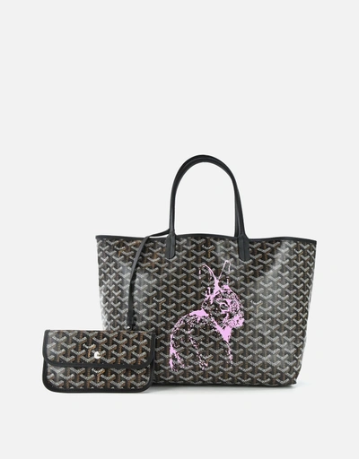 Goyard 限定版 Saint Louis PM キャンバス＆カーフスキントートバッグ