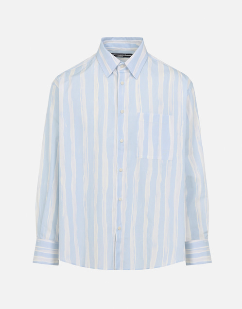 Jacquemus メンズThe Camargueコットン水彩ストライプシャツ (すべての
