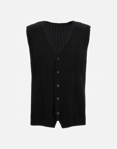 Homme Plisse' Issey Miyake メンズ Basics プリーツ Vネック ベスト