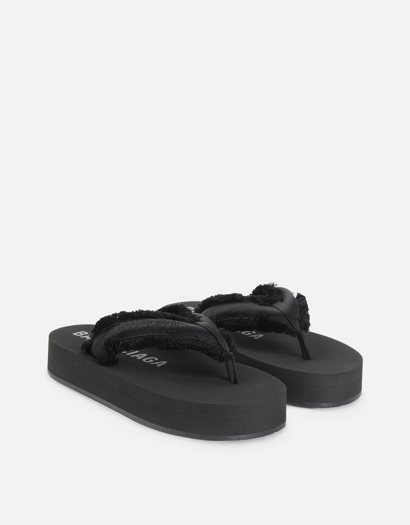 Balenciaga Jet Lag Brushed Satin Sandals () IFCHIC.COM