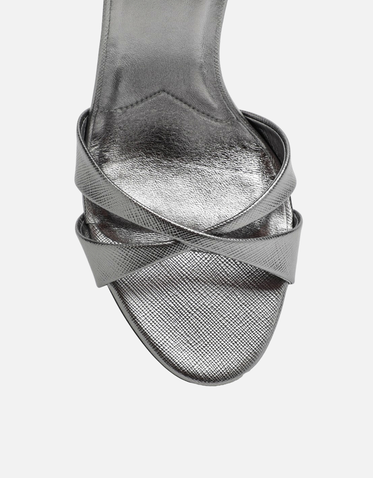 Prada Silver Leather Heeled Sandals () IFCHIC.COM