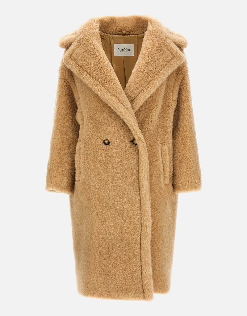 Max Mara Tedgirl Alpaca Wool Silk Double-Breasted Oversized Coat