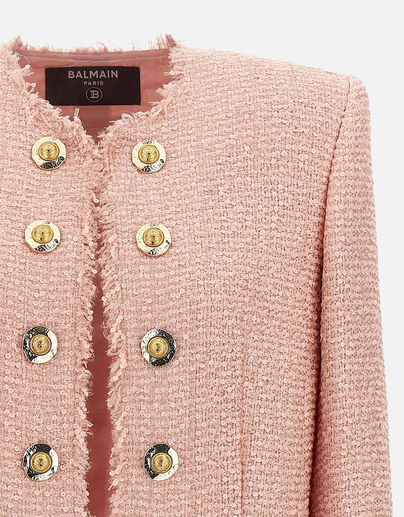 Balmain エッジトゥエッジスパンコールツイードジャケット (すべての