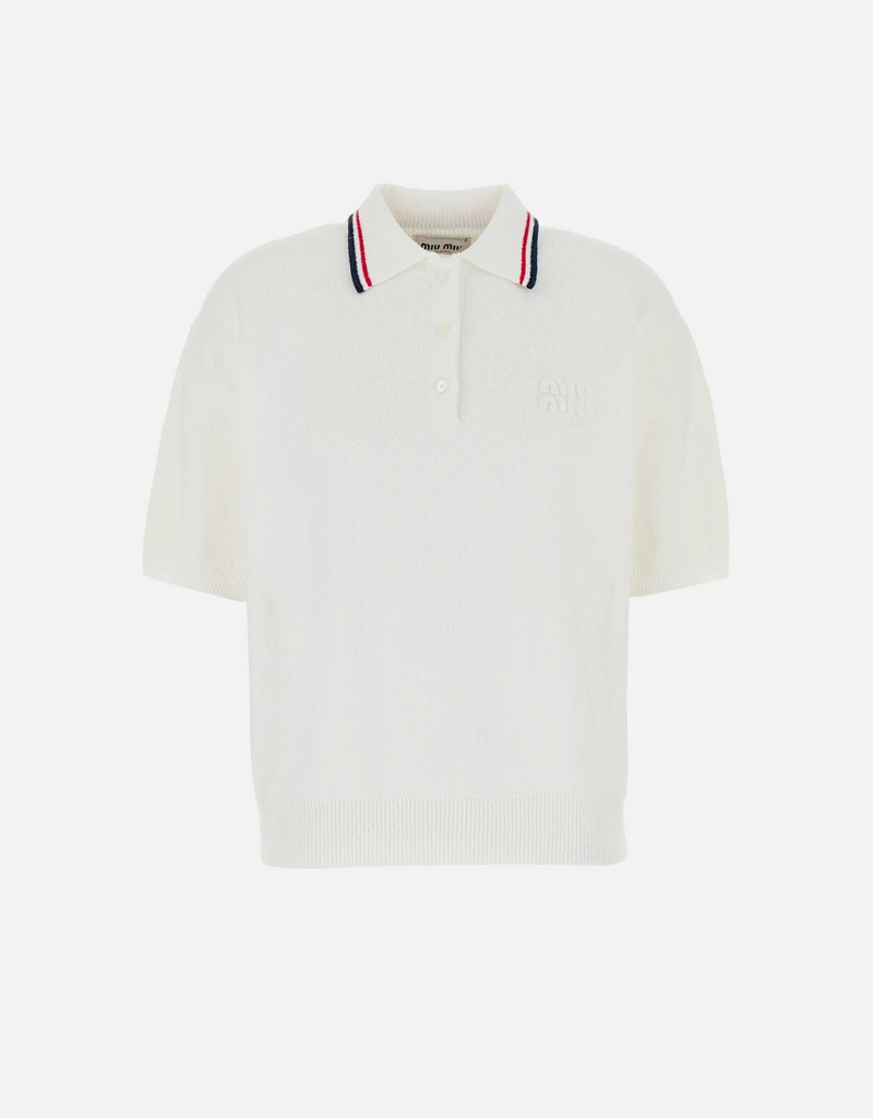 Miu Miu コットンニットポロシャツ (すべての新品) IFCHIC.COM