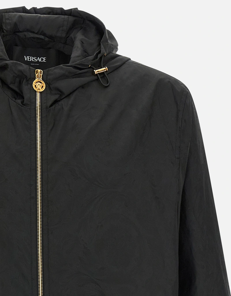 Versace Men's Barocco Jacquard Windbreaker Jacket (Coats and