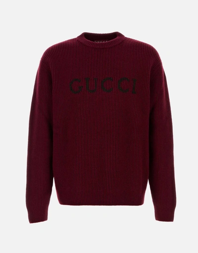 Gucci メンズ ウール カシミヤ リブニット セーター (シャツ) IFCHIC.COM
