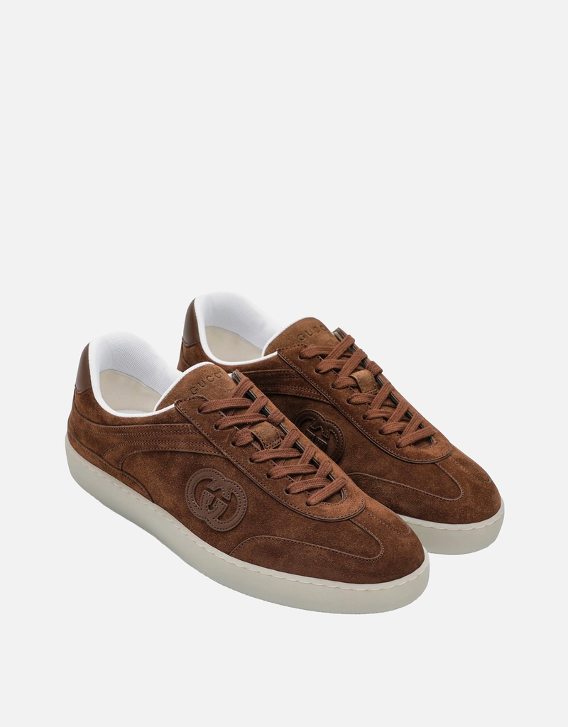 GUCCI ブラウン シューズ Gucci メンズ ブラウンスエードレザースニーカー () IFCHIC.COM