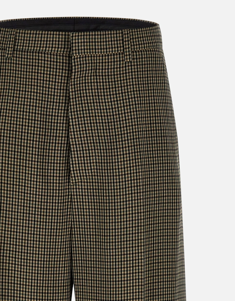 BALENCIAGA リヨセルパンツ ワイド スラックス Balenciaga ラージテーラードリヨセルチェックワイドストレートパンツ