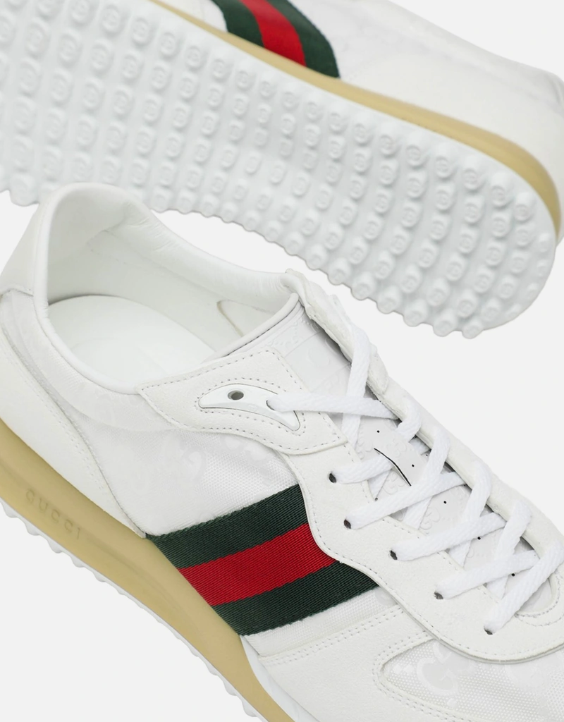 Gucci Men's Original GG Fabric and Suede Calfskin Leather Sneakers