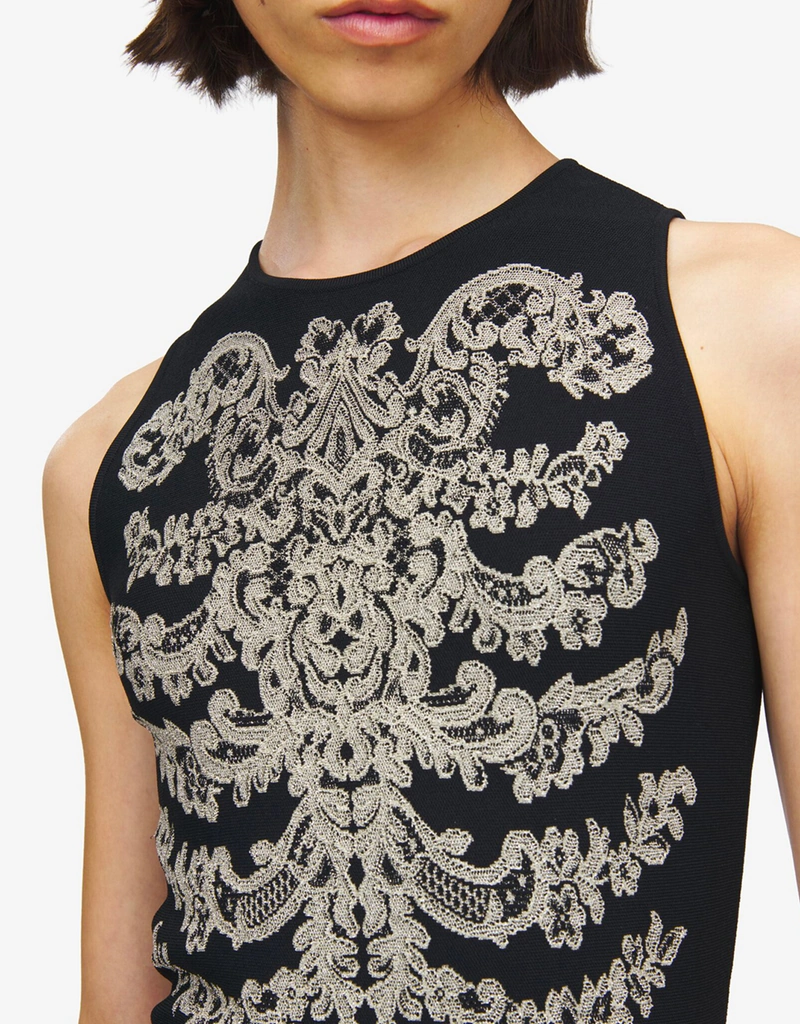alexander mcqueen lace mini dress Alexander Mcqueen Cobweb-Lace Mini Dress In Black - 16% Off