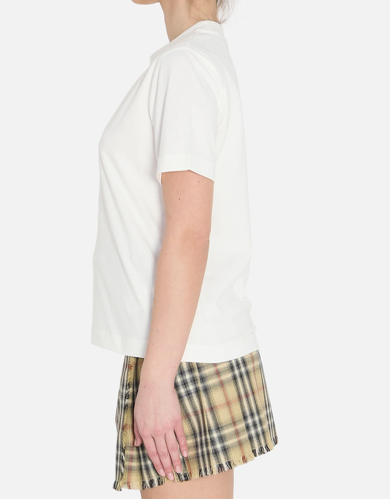Burberry チェックスクリプトロゴ コットンTシャツ (すべての新品
