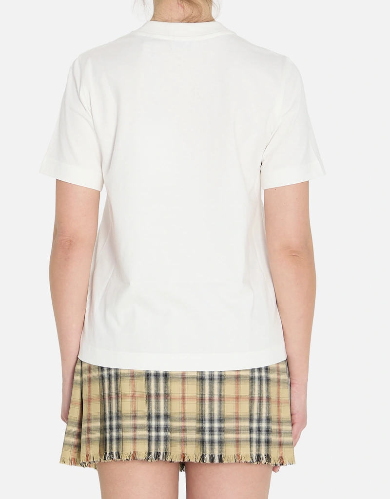 Burberry チェックスクリプトロゴ コットンTシャツ (すべての新品